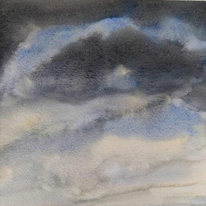 Stormy sky watercolour