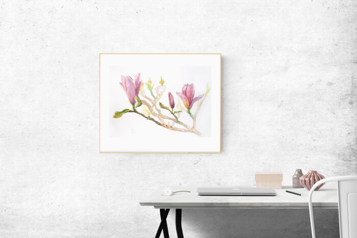 Magnolias watercolour - Image 3